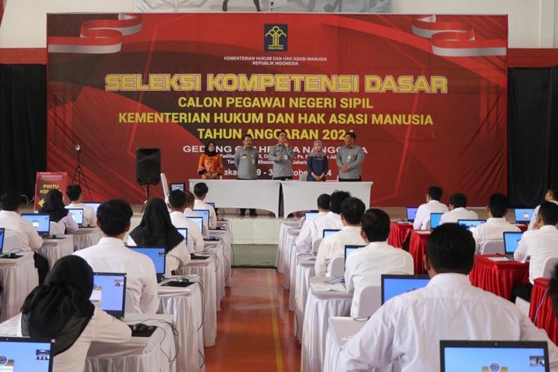 20241104 Sekjen kemenkumham pantau SKD CPNS 2